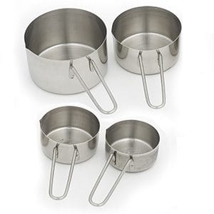 Royal Industries - Set of 4 Stainless Steel Measuring Cups measuring cups are a vital instrument in the kitchen. Royal Industries has an excellent set in its set of 4 stainless steel measuring cups-ROYMCS