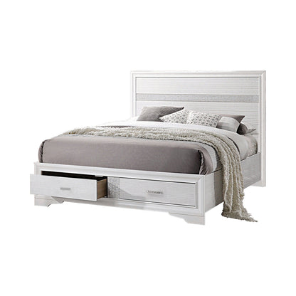 Miranda Queen 2-Drawer Storage Bed White - 205111Q Pie's Variety Store