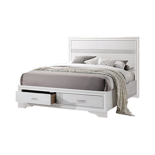 Miranda Queen 2-Drawer Storage Bed White - 205111Q Pie's Variety Store