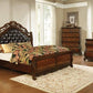 Exeter Queen Tufted Upholstered Sleigh Bed Dark Burl - 222751Q coastmega
