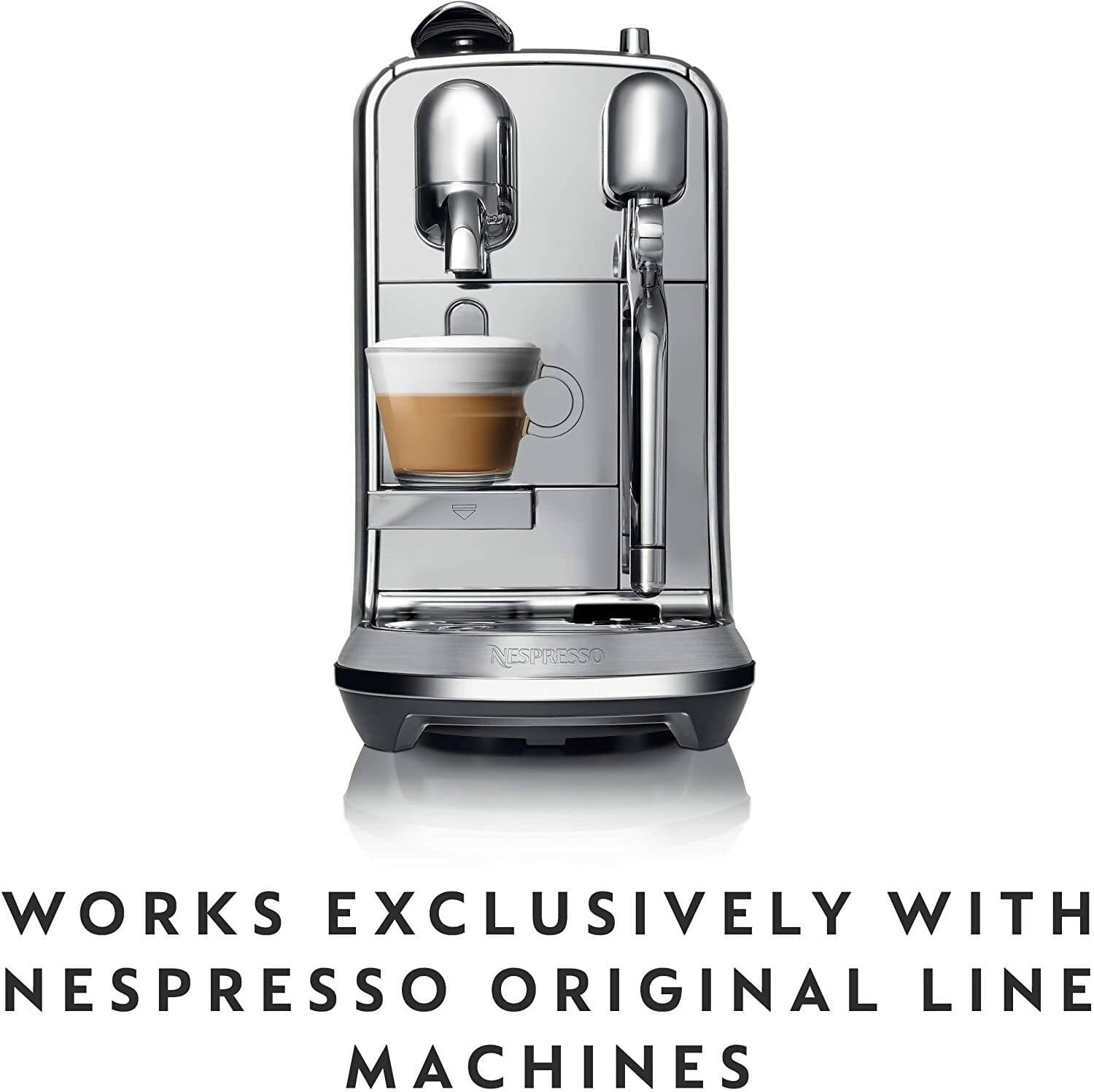 Nespresso Volutto Deccaffiento is delightfully sweet and smooth. It is a blend of pure and lightly roaster Arabicas from South America which reveals sweet and biscuity flavours, reinforced by a hint of acidity and a fruity note - NESC-1072 Elegant AccScents