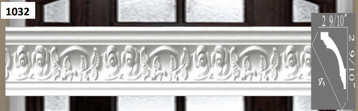 MOULDING Pattern Crown Moulding Polyurethane- 8FT LENGTH MARMEGA