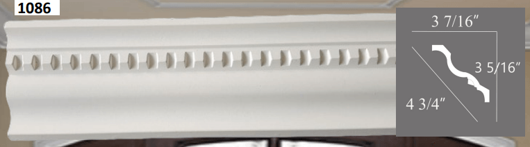 MOULDING Pattern Crown Moulding Polyurethane- 8FT LENGTH MARMEGA