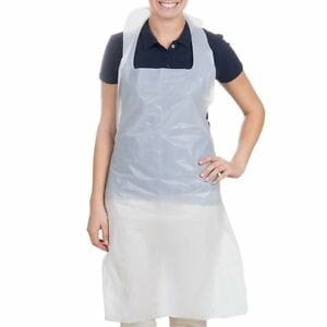 Disposable Poly Aprons - A handy addition to any cafeteria, deli, or restaurant. - POLY100