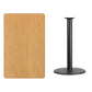 30'' x 48'' Rectangular Black Laminate Table Top with 24'' Round Bar Height Table Base [XU-BLKTB-3048-TR24B-GG] Fl Furniture