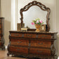 Exeter 7-Drawer Dresser With Marble Top (Dark Burl) - 222753 coastmega