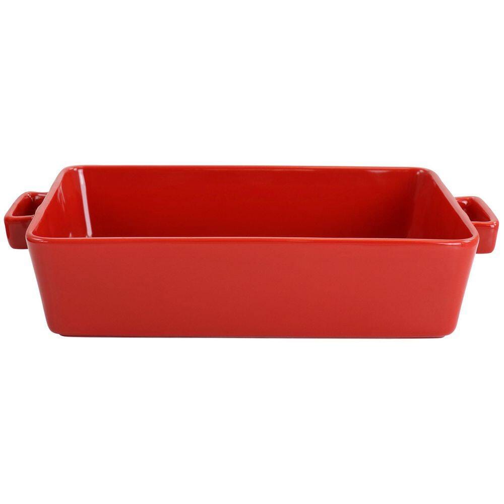 MARTHA STEWART 2PC BAKER SET RED RECTANGULAR & SQUARE - NT-04302 Pie's Variety Store
