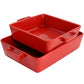 MARTHA STEWART 2PC BAKER SET RED RECTANGULAR & SQUARE - NT-04302 Pie's Variety Store