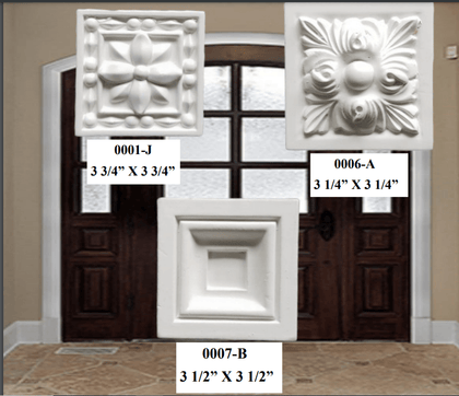 POLYURETHANE MOULDINGS - ROSETTE a decorative addition with any window or doorway molding and casing