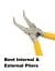 Worksite Circlip Plier set 4pcs, Professional Mechanical Tools Heavy Duty 7-inch Internal/External Circlip Pliers Kit - WT1287
