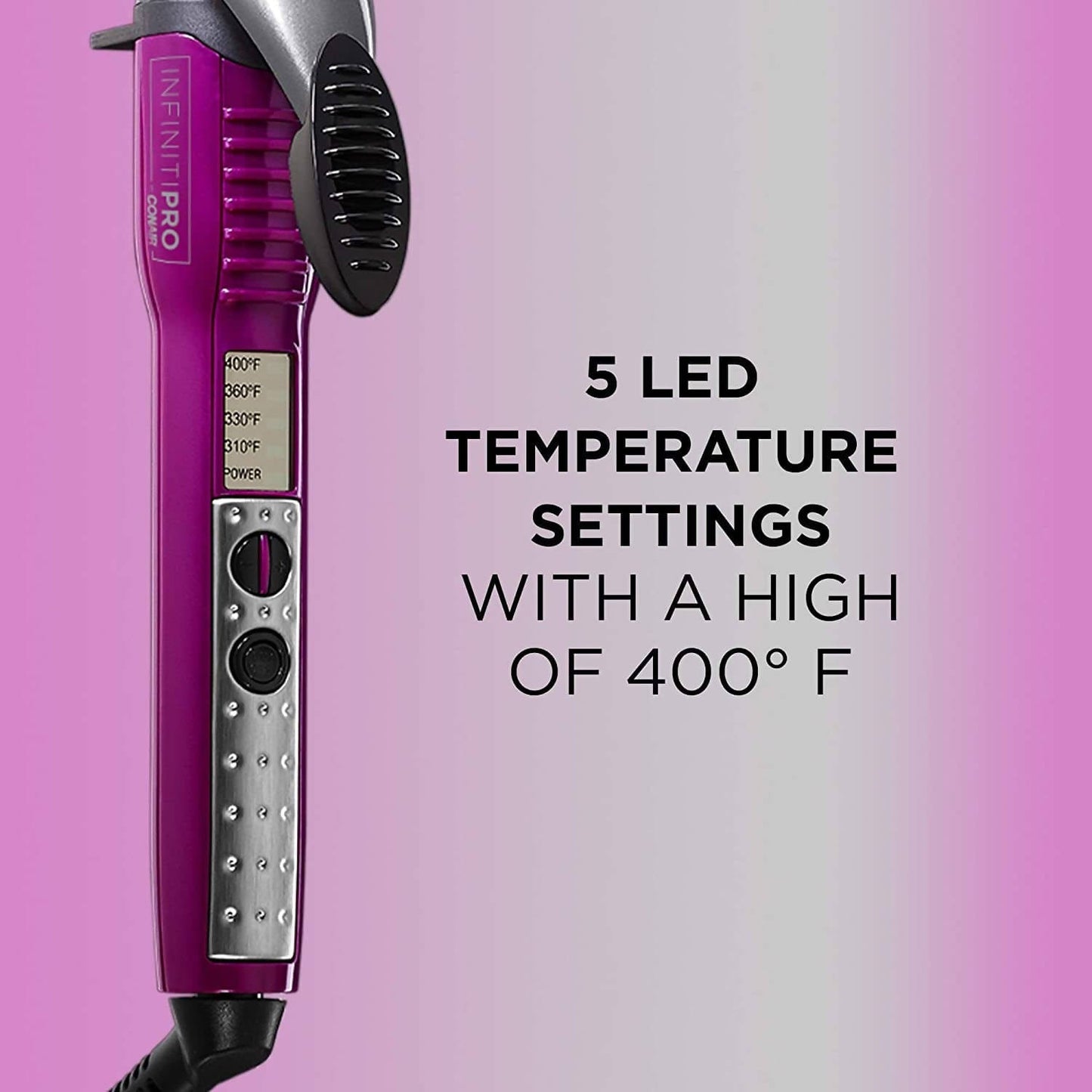 InfinitiPRO by Conair 1 1/4 Inch Nano Tourmaline Ceramic Wet/Dry Curling Iron - C-CD108WFN Pie's Variety Store