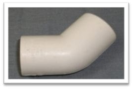 PVC ELBOW  Pipe Fitting, SCH 40 45 Degree MEGA
