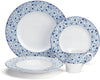Cuisinart Aleria Brown Collection 16-Piece Porcelain Dinnerware Set - CU-CDP01-S4ADB