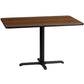 30'' x 48'' Rectangular Black Laminate Table Top with 23.5'' x 29.5'' Table Height Base [XU-BLKTB-3048-T2230-GG] Fl Furniture