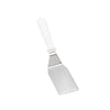 Tablecraft 11.5 inch Turner with Square Stainless Steel Blade with White Plastic Handle Easily flip and turn your signature burgers with this  stainless steel solid turner with white polypropylene handle-251W