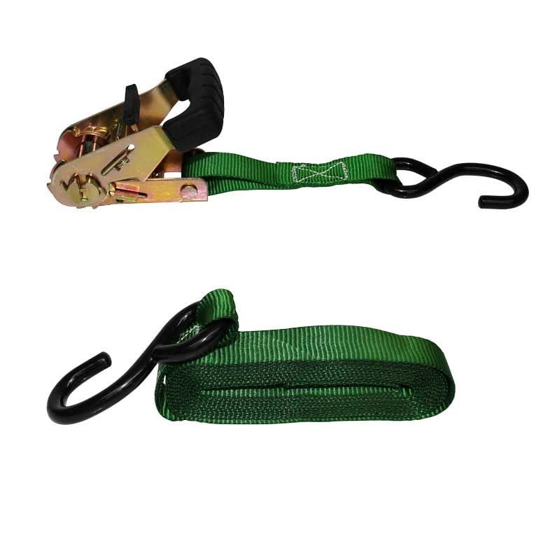 Toolcraft Ratchet Tie Down Fasteners- 1" x 5M. Made Of 100% Polyester, Hardened Enamelled Body and Two Coated Metal Hooks- TC0887 ebuystt