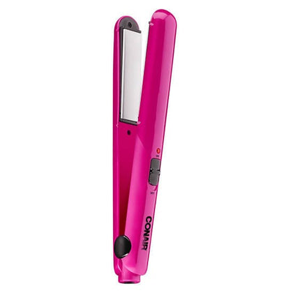 Conair 1 inch Satin Touch Flat Iron (Pink) Super-Smooth Satin Touch Plates – Superior glide and Gentle on Hair - C-CS97N