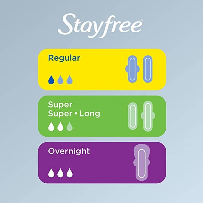 Stayfree Ultra Thin Regular Pads For Women, Wingless, Reliable Protection and Absorbency of Feminine Moisture, Leaks and Periods / 96 units -336630 ebuystt