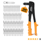 WORKSITE Heavy Duty Hand Riveter Aluminum Nut Machine Tools for Wide Application – The hand riveter is perfect for joining all kinds of plastic, metal, leather, pipe jobs and more. Ergonomic design for maximum fit and comfort Size 10 inch/254mm – WT9029B Worksite Hand Tools