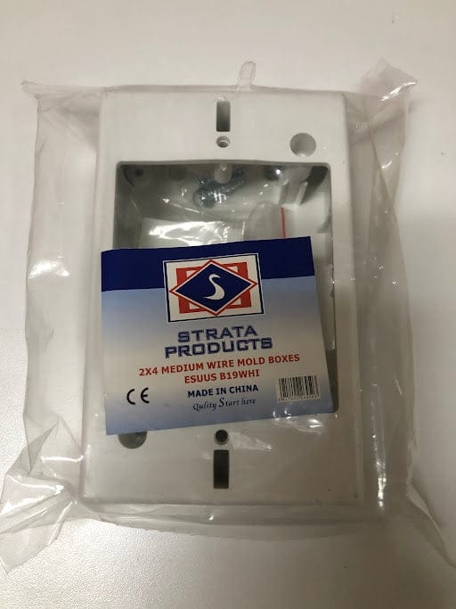 Wiremold Plastic Nonmetallic Raceway, Extending Power, On-Wall Extra Deep Box, Durable and Trusted by Professionals - B19WHI ebuystt