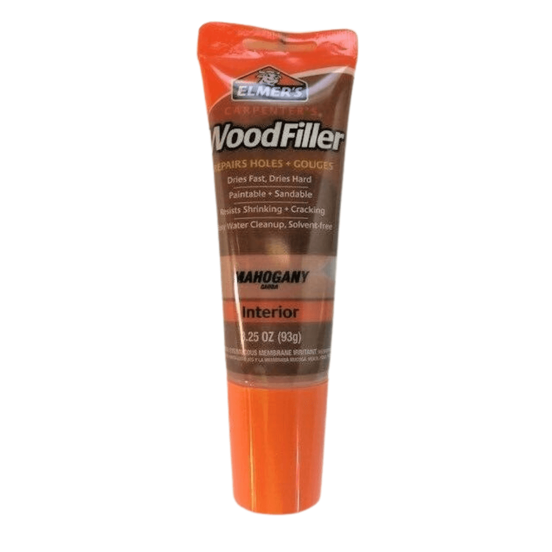 Elmer's Carpenter's Wood Filler, 3.25 Ounce Tube, Mahogany  From filling nail holes in molding strips to filling gouges in hardwood floors, Elmer’s Carpenter’s Wood Filler tubes make the task quick and easy  -WOODFILLER Hannah's Variety Store
