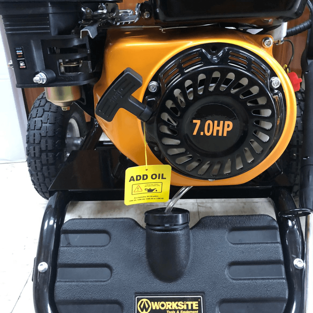 WORKSITE Gasoline Pressure Washer 7.0HP and 150Bar (2200PSI)  Engine Speed 3600RPM is Versatile and Convenient Best for The DIYers, Maintenance Professionals, Lawn And Garden Workers, Car Wash Operators, Carpark Attendants, and Many More– GEPW102 Worksite Power Tools
