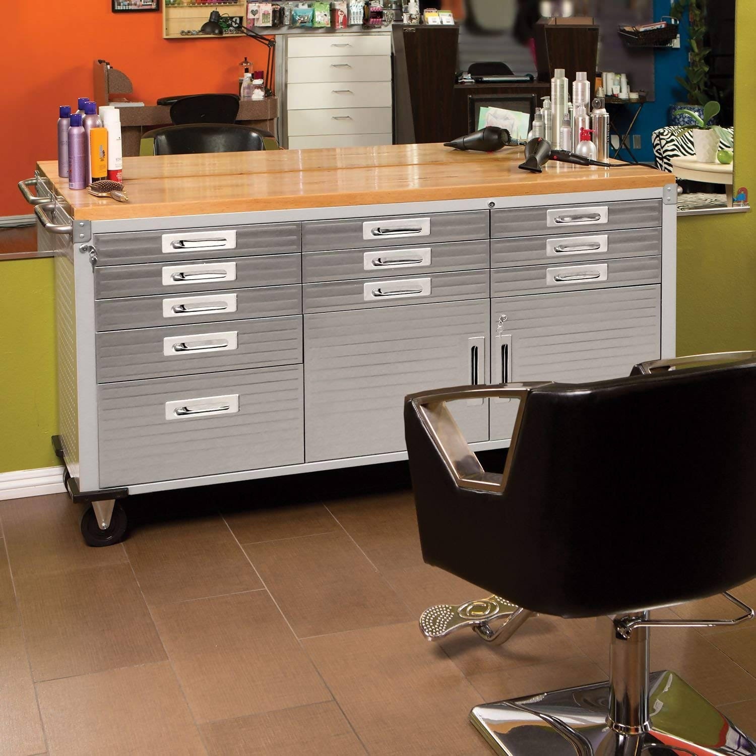 Ultra HD Seville Workbench and Storage Table with Wheels-202620 Hannah Frederick