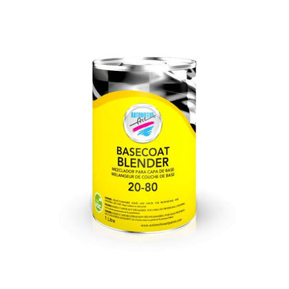 Automotive Art Base Coat Blender 20-80 (1Litre) can be applied undiluted over spot repair onto adjacent area to provide a wet bed prior to application of final basecoat color - 20-80-1