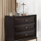Formosa 3-Drawer Rectangular Nightstand Americano And Rose Brass Collection: Formosa SKU: 222842 coastmega