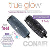 True Glow by Conair 2 Pack Replacement Callus Softeners Diamond Crystal Technology Smooths Skin and Adds Shine - C-PED2CRP