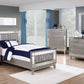 Leighton Twin Panel Bed With Mirrored Accents Mercury Metallic Collection: The Leighton Collection Presents This Magnificent Glam-Style Bed. This Bed Is An Absolute Delight For The Bedroom. Leighton SKU: 204921T coastmega