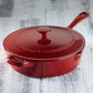 Cuisinart Chef's Classic Enameled Cast Iron 12" Chicken Fryer with Cover (Provencal Blue) - CU-CI45-30BG Elegant AccScents
