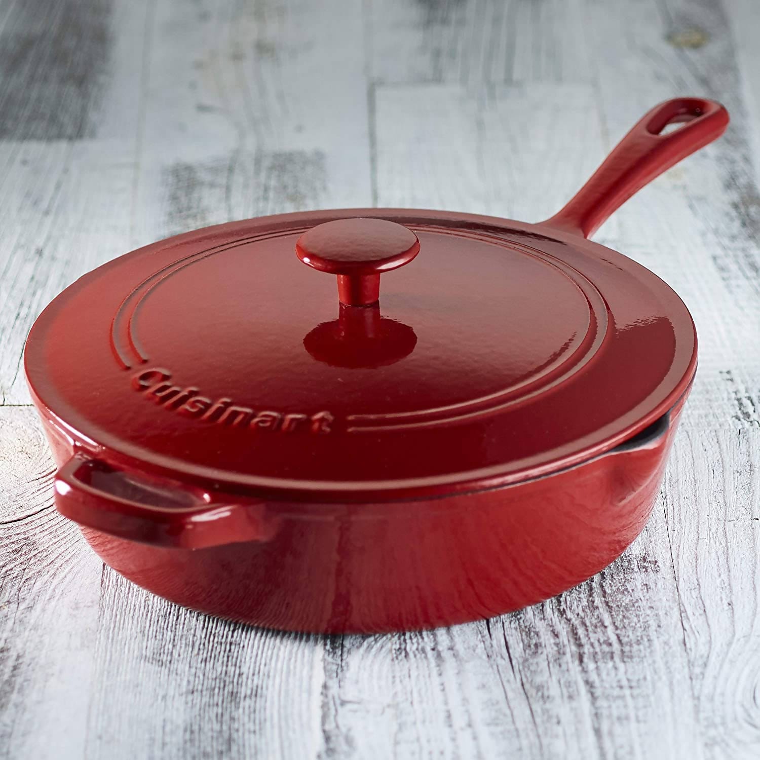 Cuisinart Chef's Classic Enameled Cast Iron 12" Chicken Fryer with Cover (Provencal Blue) - CU-CI45-30BG Elegant AccScents