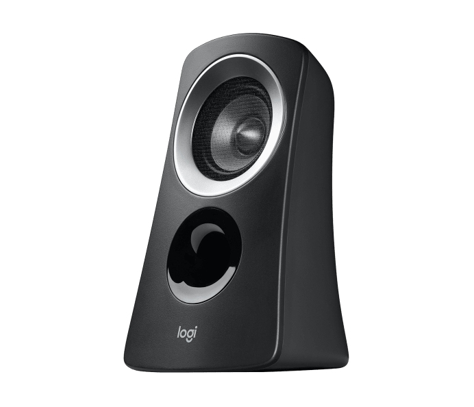 Logitech Z313 Speaker System 2.1 with Subwoofer 25 W Black This 2.1 speaker system offers balanced acoustics and boosted bass in a compact subwoofer.-Z313 Hannah's Variety Store