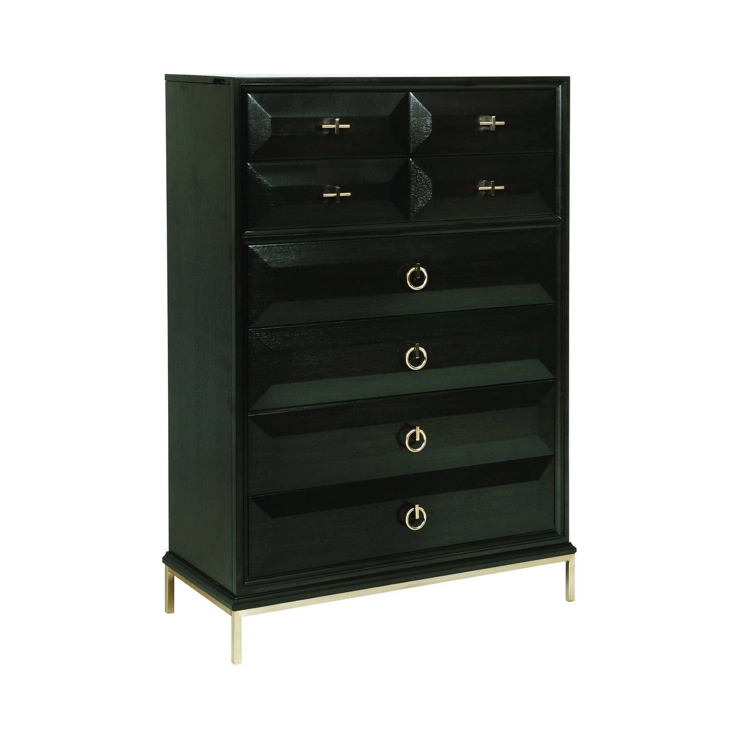 Formosa 8-Drawer Chest Americano And Rose Brass Collection: Formosa SKU: 222825 coastmega