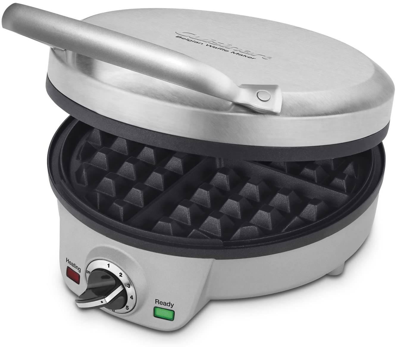 Cuisinart 4-Slice Belgian Waffle Maker cooks golden waffles that are crispy on the outside and mouthwateringly tender on the inside (Silver) CU-WAF-200 Elegant AccScents